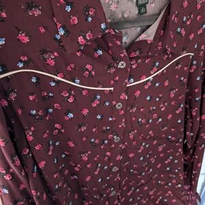 Button Up Floral Cowboy Shirt